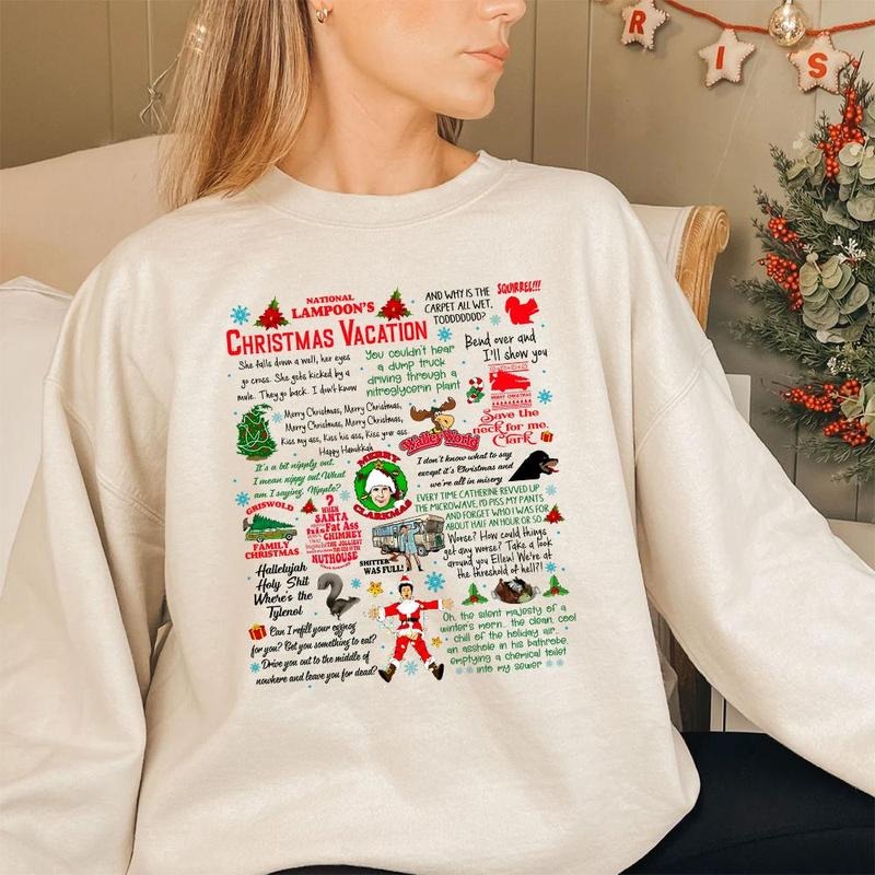 Christmas Vacation Sweatshirt, Hoodie, Christmas Movie Character Sweatshirt, Christmas Gift T-Shirts | UrbanDripWear.com