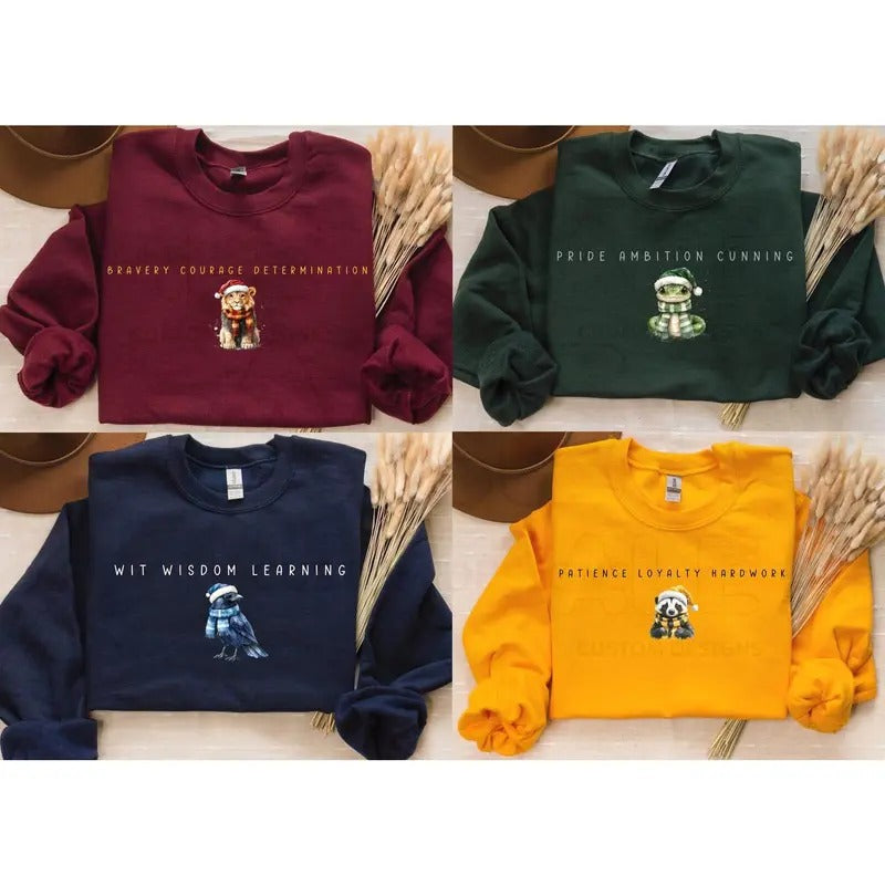 Christmas Wizarding School House Sweatshirt, HP House Sweatshirt, Universal Vacation Sweatshirt, Wizard House Alumni...