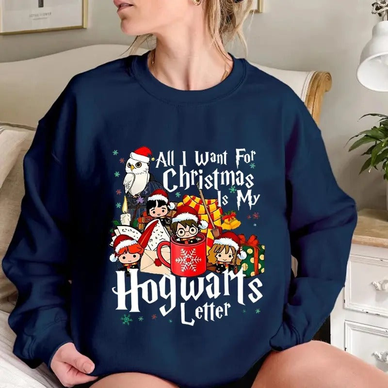 Christmas is my Poudlard Sweatshirt, HP fans, HP Gift, Harry Fans Sweatshirt T-Shirts, Hoodie | UrbanDripWear.com