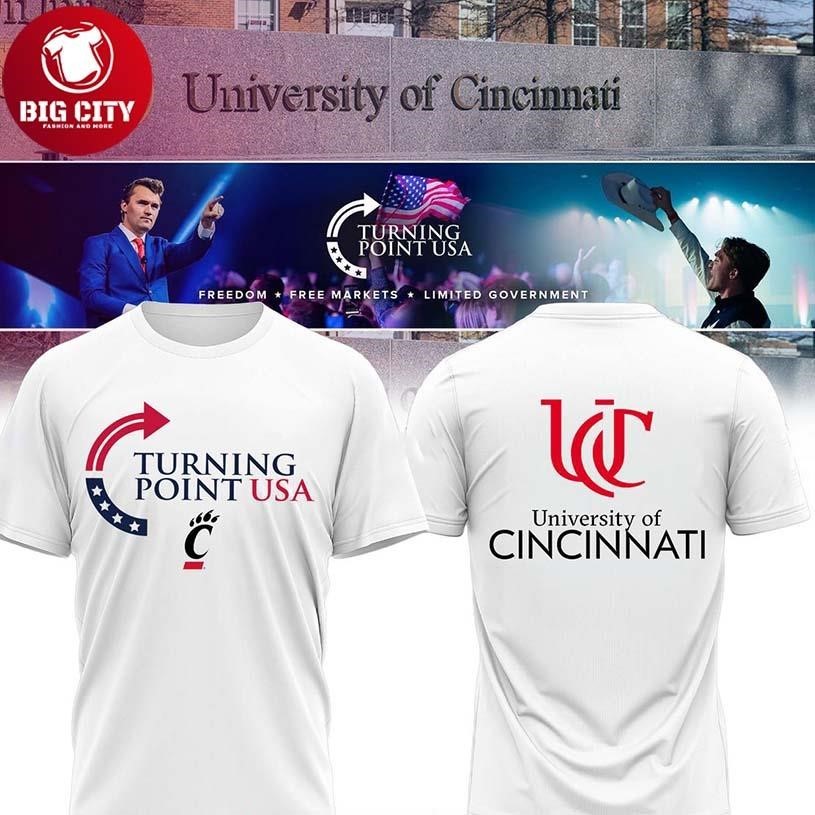 Cincinnati Bearcats 2026 Turning Point USA x University Of Cincinnati Two Sided Shirt
