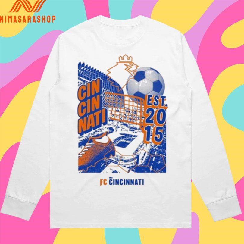 Cincinnati Grunge Collage Est 2015 Fc Cincinnati Shirts