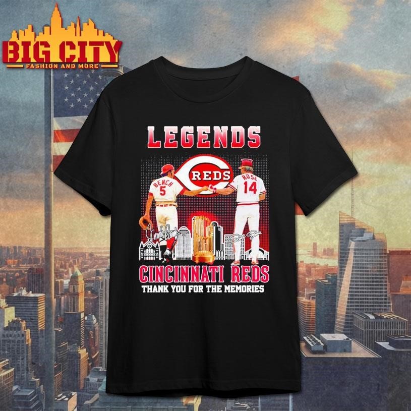 Cincinnati Reds Pete Rose and Johnny Bench thank you for the memories Shirt