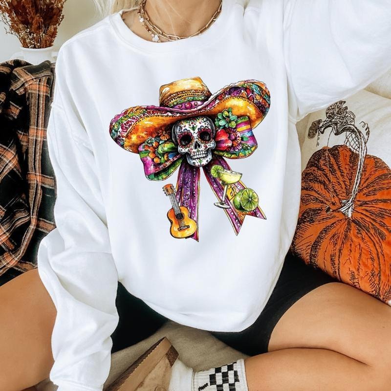Cinco De Mayo Coquette Bow Tee and Sweatshirt for Mexican Party Vibes, Featuring Tequila, Margaritas, Tacos, and Sugar...