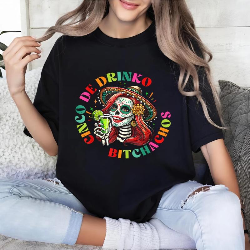 Cinco De Mayo Funny Mexican Party Cinco De Drinko Bitchachos T-Shirt Hoodie, Sweatshirt | UrbanDripWear.com