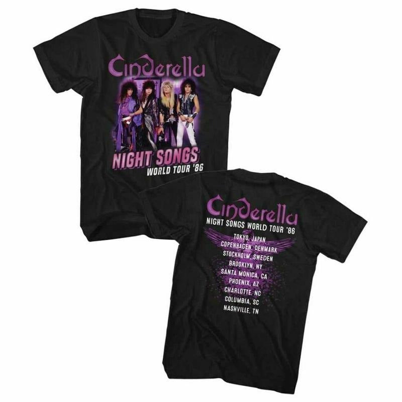 Cinderella Rock Band T-shirt, Night Songs World Tour '86 Shirt Hoodie, Sweatshirt | UrbanDripWear.com