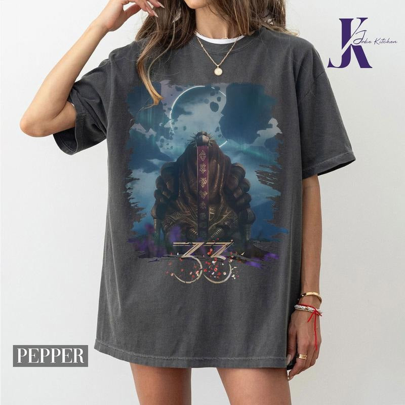 Clair Obscur Expedition 33 Comfort Color Shirt, Esquie Graphic Tee, Space Adventure POD Shirt Hoodie, Sweatshirt