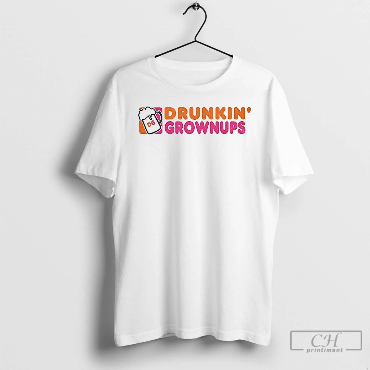 Classic Drunkin Grownups Dunkin Donuts Parody Logo