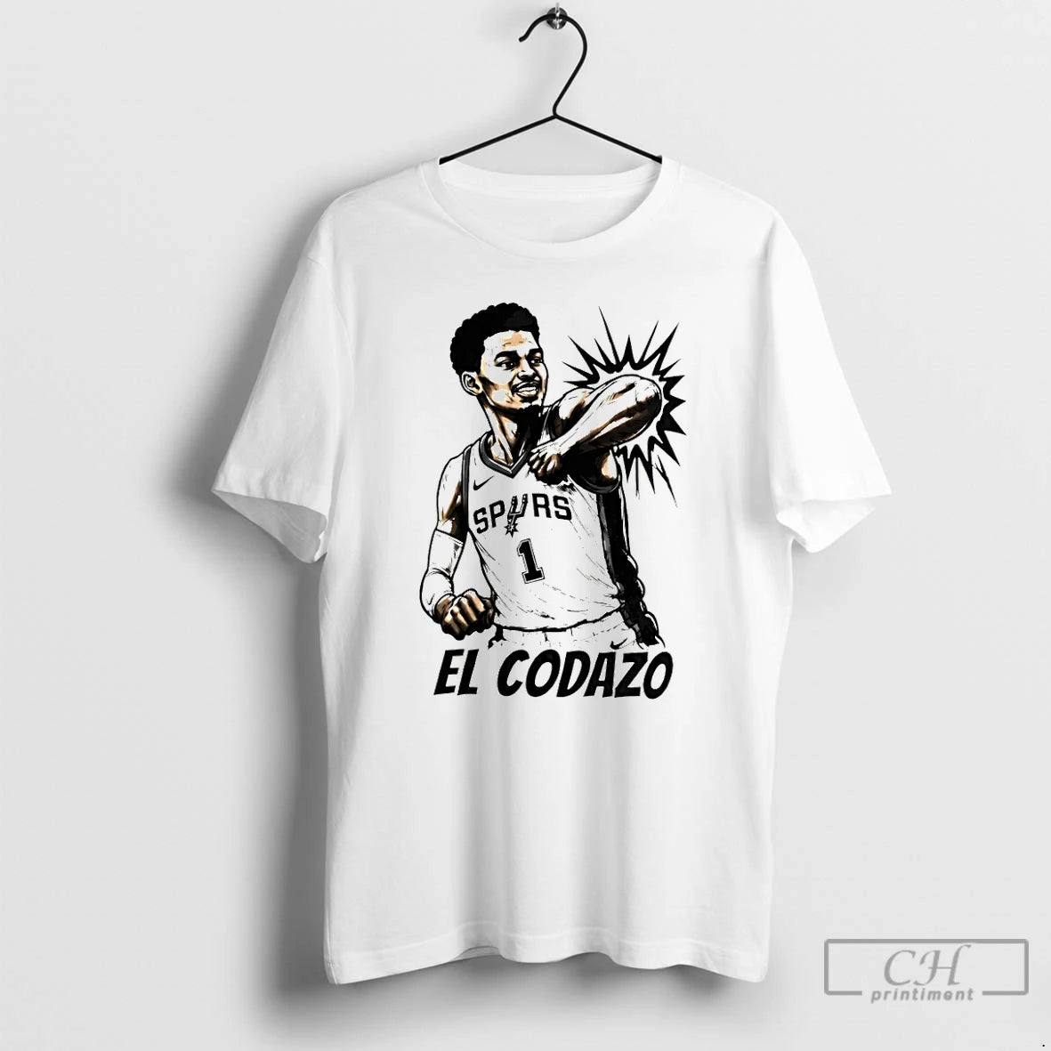 Classic El Codazo Victor Wembanyama Elbowing San Antonio Spurs Basketball