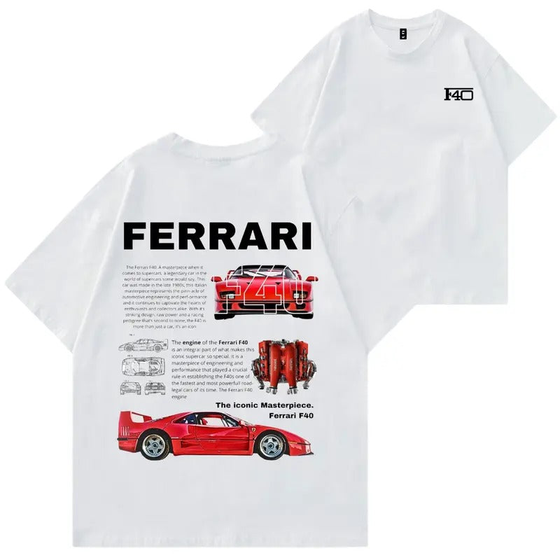 Classic Ferrari F40 T-shirt, Hoodie, Sweater, Car Enthusiast Shirt, Car Clothing, Unisex Sweatshirt | UrbanDripWear.com