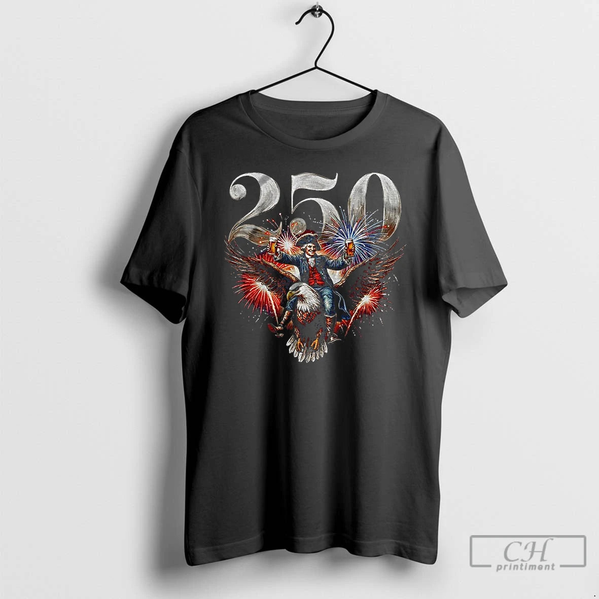 Classic George Washington Bald Eagle 250th Anniversary Independence Day
