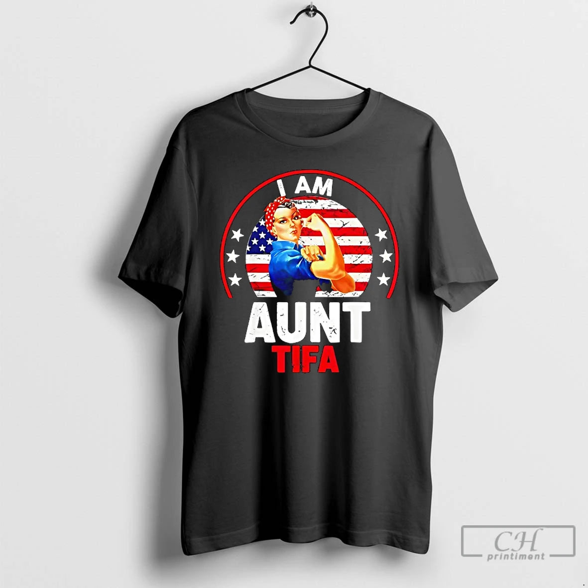 Classic I Am Aunt Tifa America Flag T Shirts