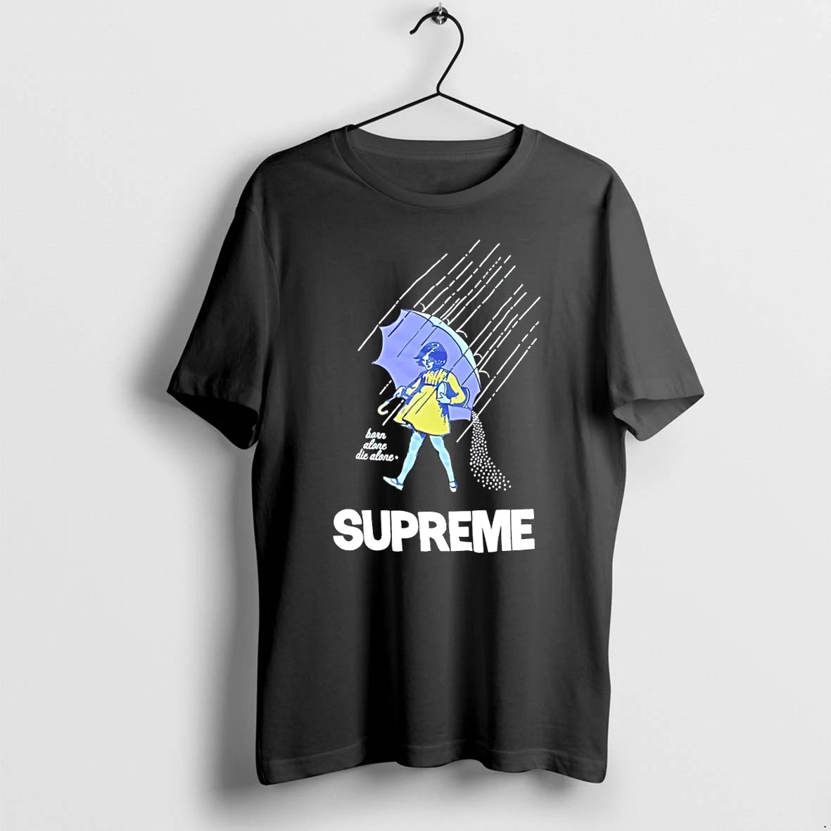 Classic Morton Salt Supreme Born Alone Die Alone Vintage Shirts Sweater