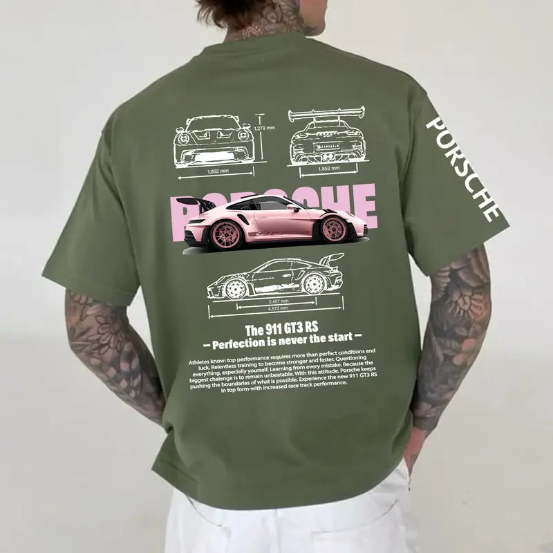 Classic Porschee 911 GT3 RS T-shirt, Unisex, Racing Shirt, Car Hoodie, Classic Cotton Menswear Womenswear Sweatshirt
