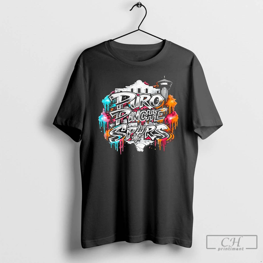 Classic Puro Pinche Party San Antonio Spurs Basketball Nba 2026 Graffiti