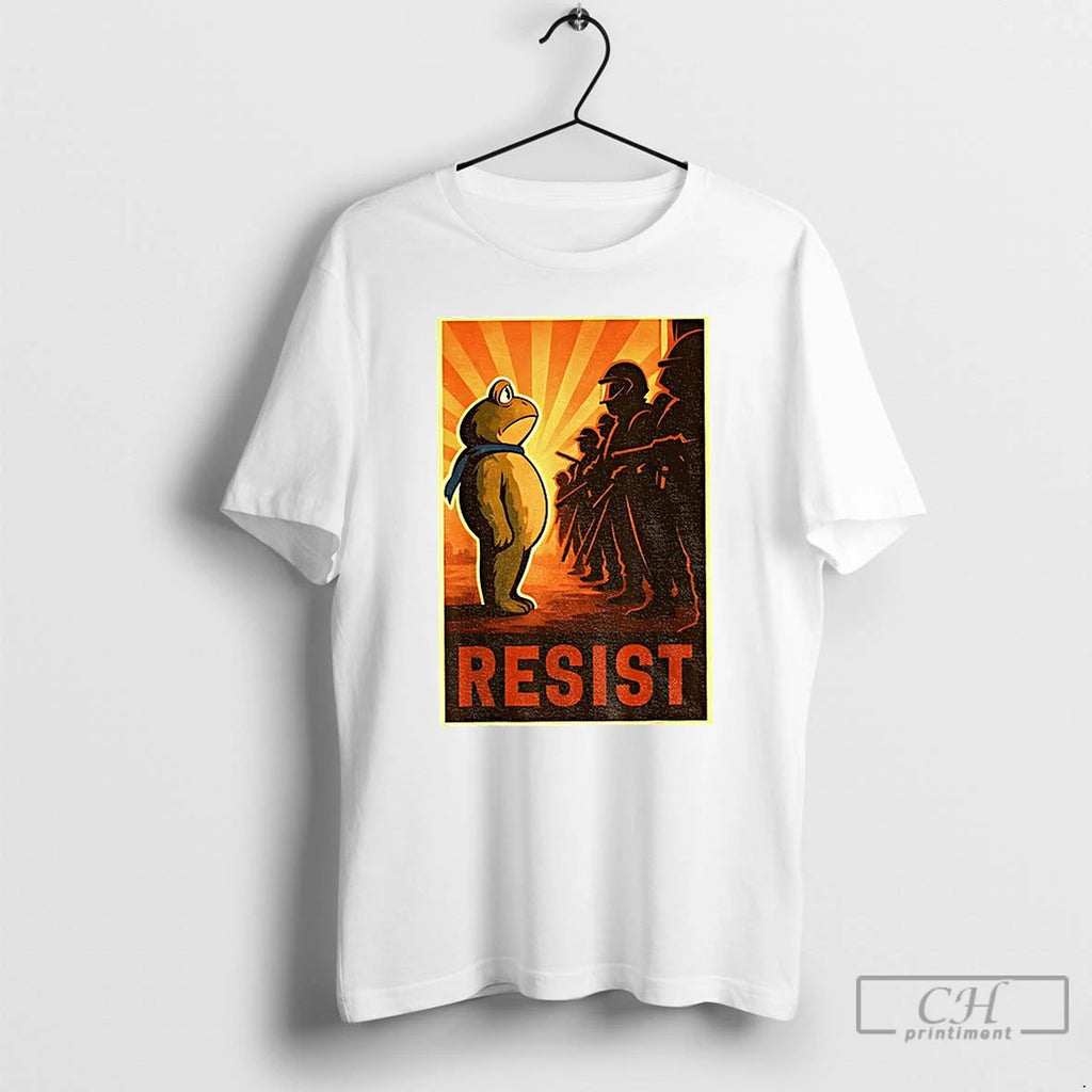 Classic Resist Portland Frog Protest Anti Fascism Fuck Ice No Kings Day Vintage T Shirts