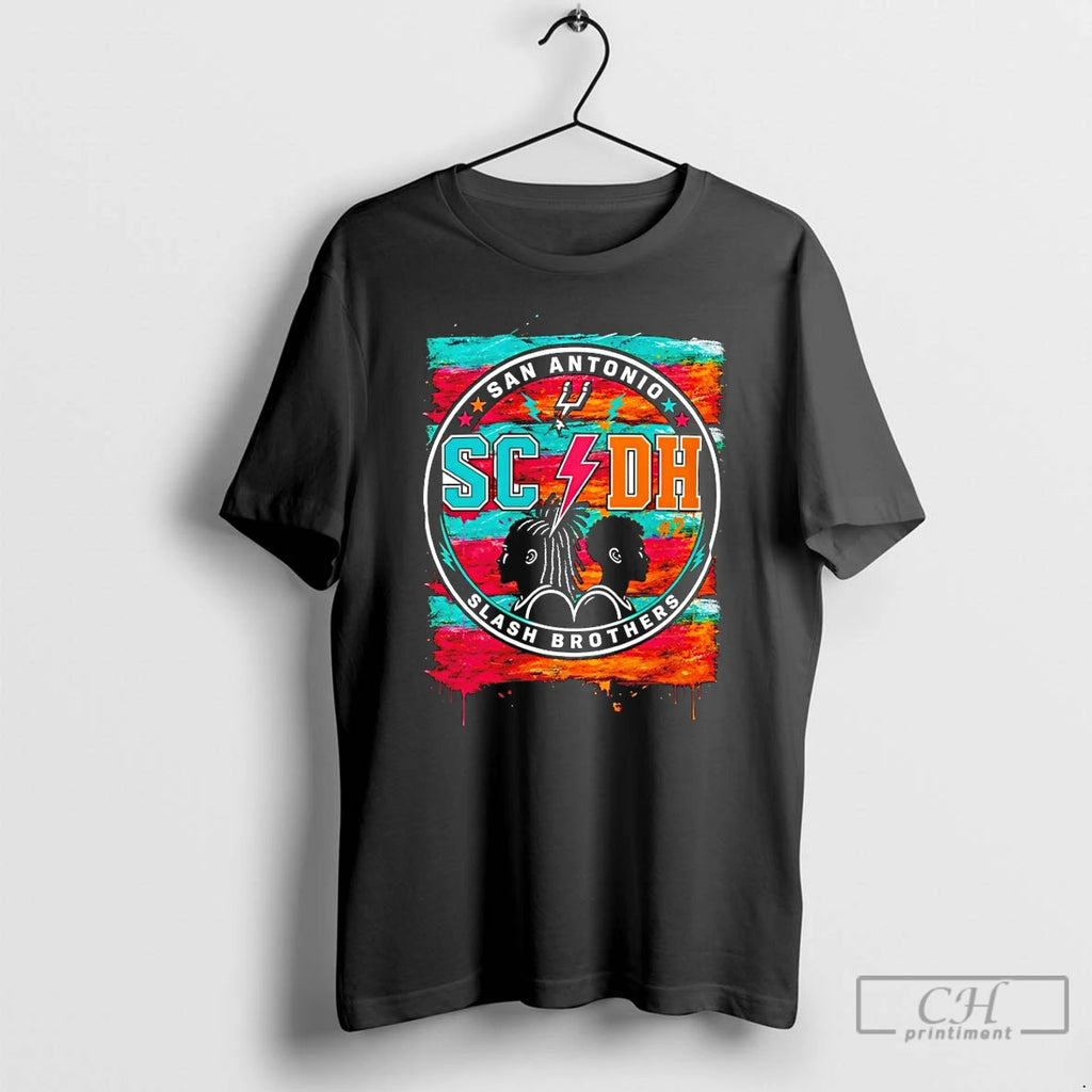 Classic Sc Dh San Antonio Spurs Fiesta Slash Brothers Colorful Basketball Nba 2026 T Shirts