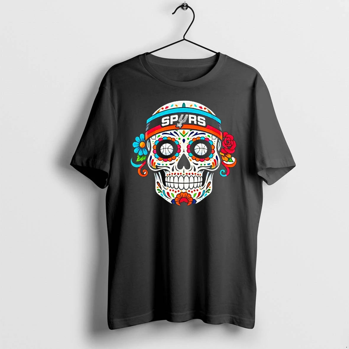 Classic San Antonio Spurs Sugar Skull Basketball Calavera Shirts Sweater