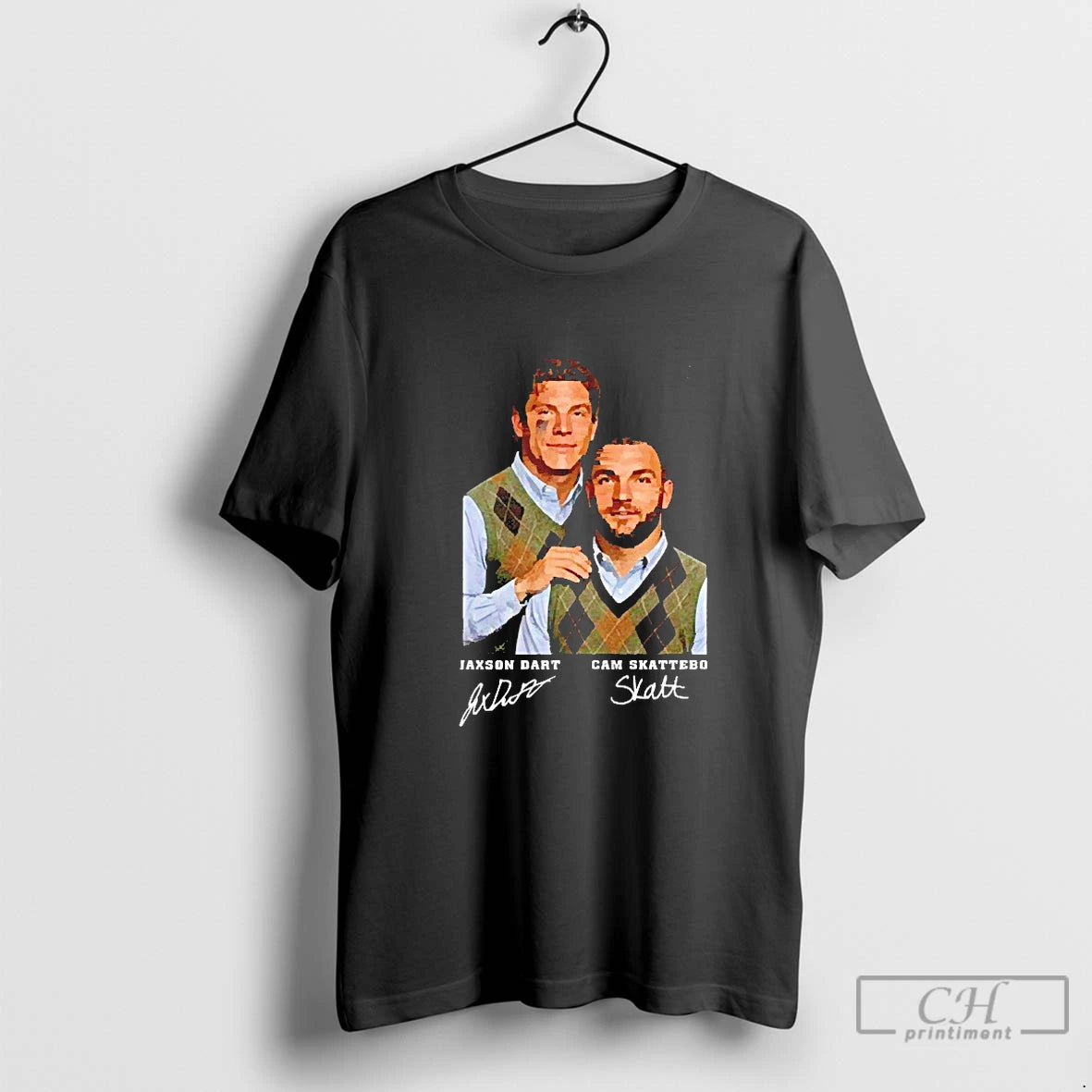 Classic Step Brothers Jaxson Dart And Cam Skattebo Signatures Blackshirt T Shirts