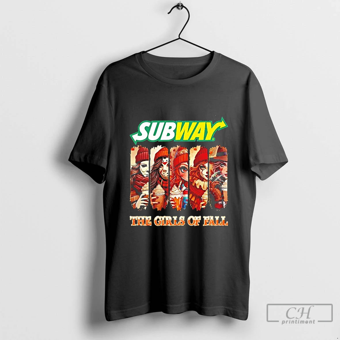 Classic Subway The Girls Of Fall Halloween Blackshirt T Shirts