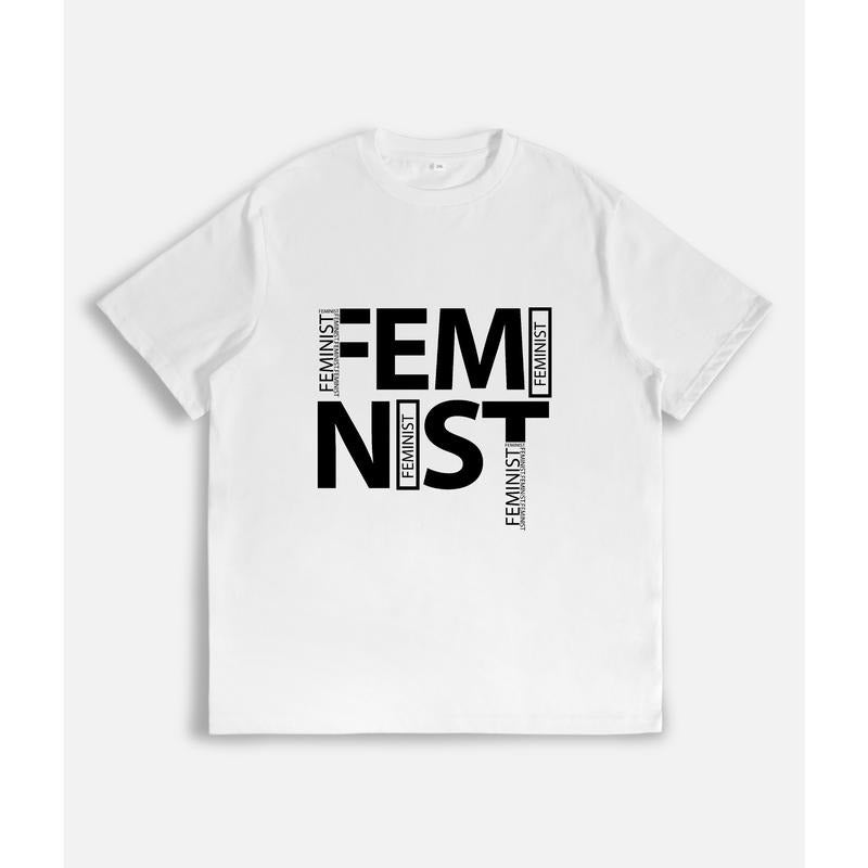 Classic T - Shirt with Bold Feminist Statement: "Feminist" Hoodie, Sweatshirt | UrbanDripWear.com