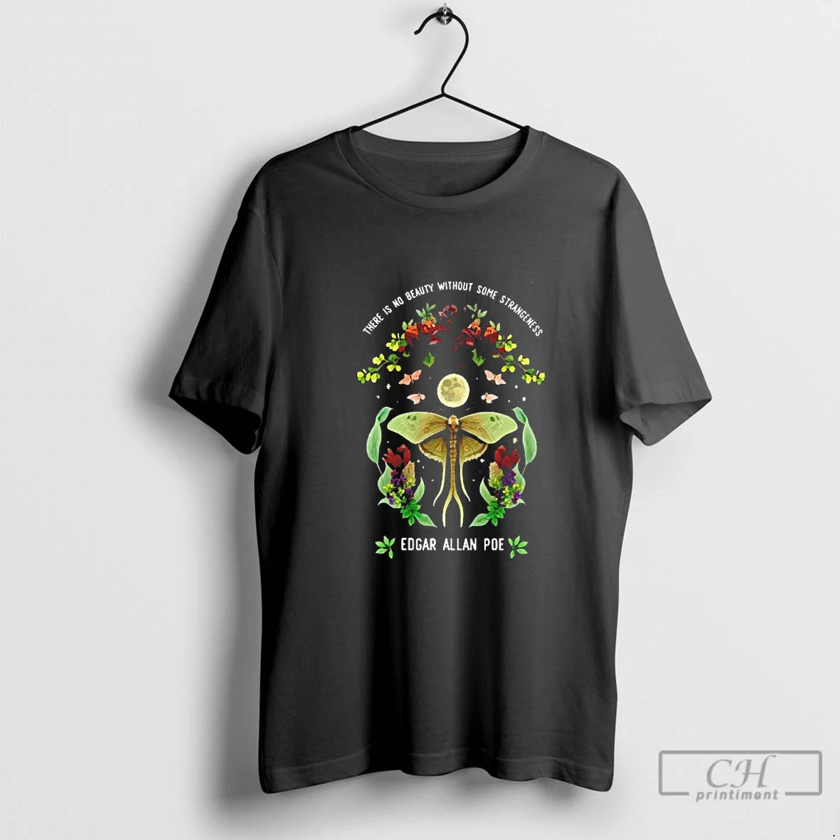 Classic There Is No Beauty Without Some Strangeness Edgar Allan Poe Blackshirt T Shirts