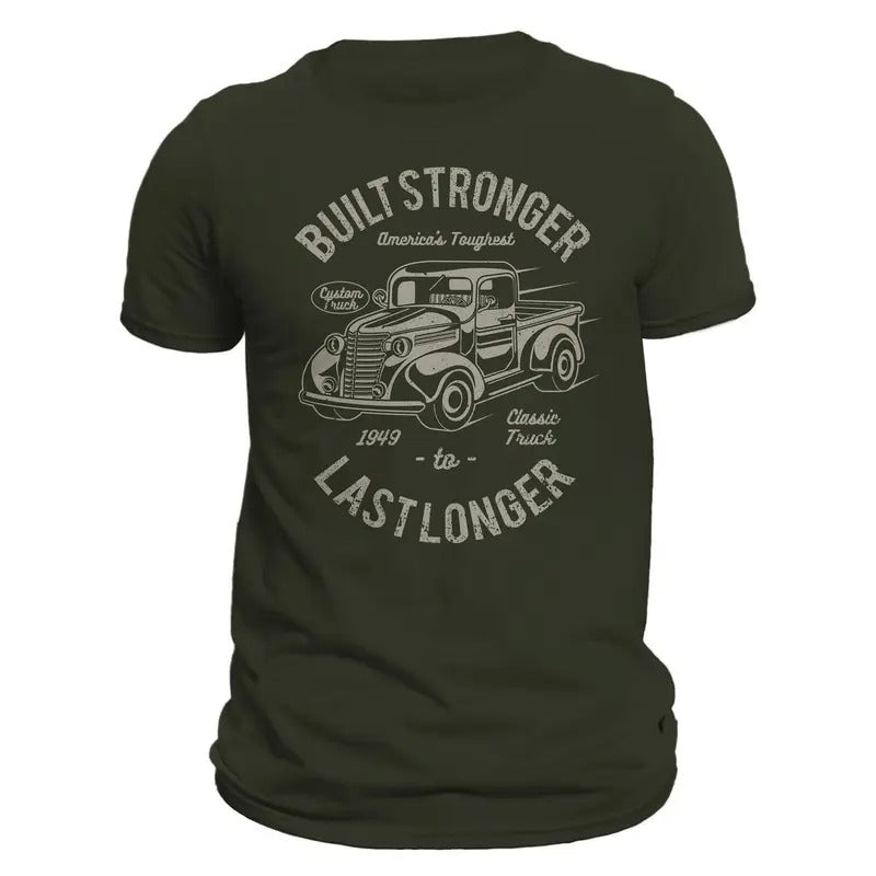 Classic Truck 1949 Built Stronger Last Longer Men's T-Shirt Hoodie, Sweatshirt | UrbanDripWear.com