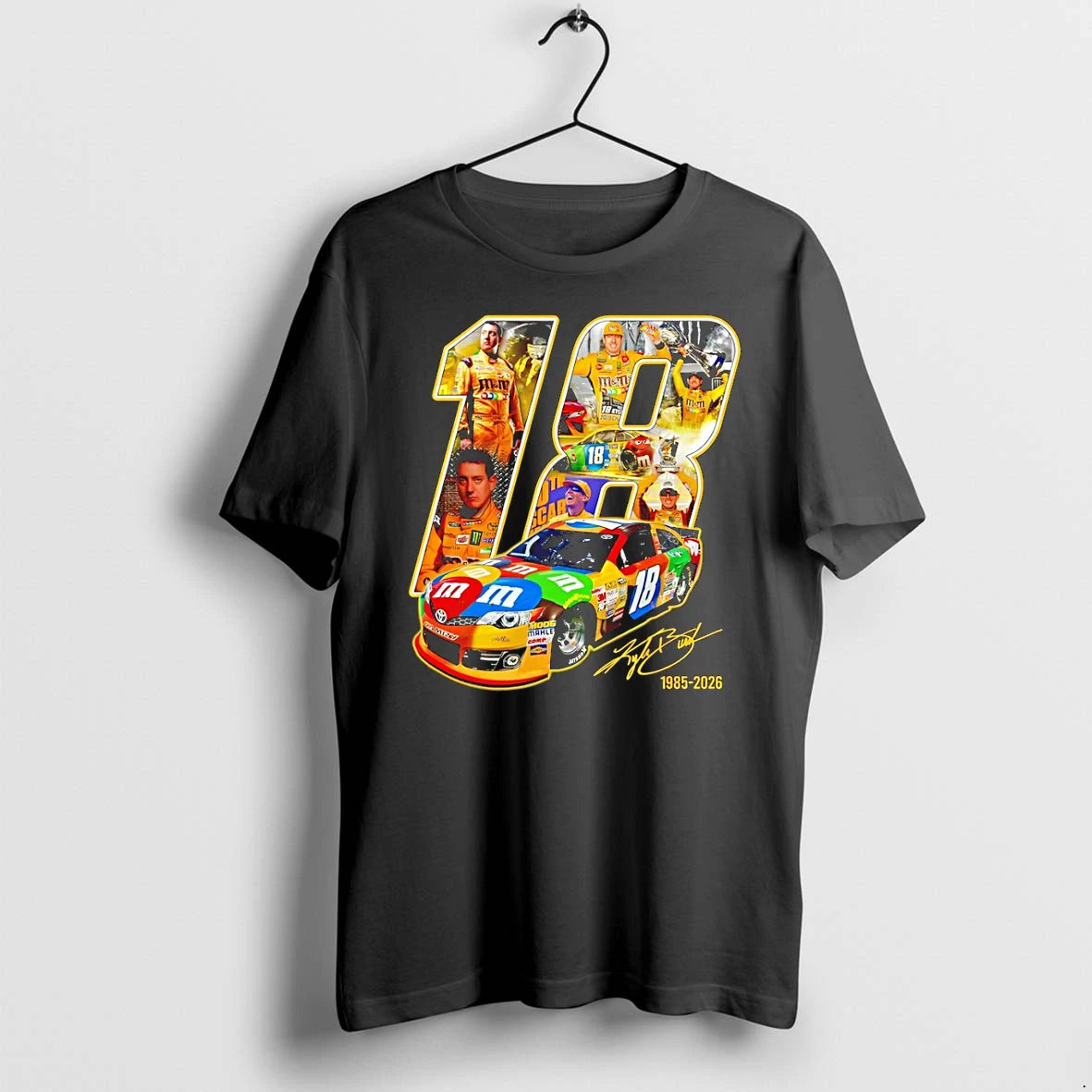 Classic Vintage Kyle Busch 18 Tribute Nascar Legend Memorial Signature Shirts Sweater