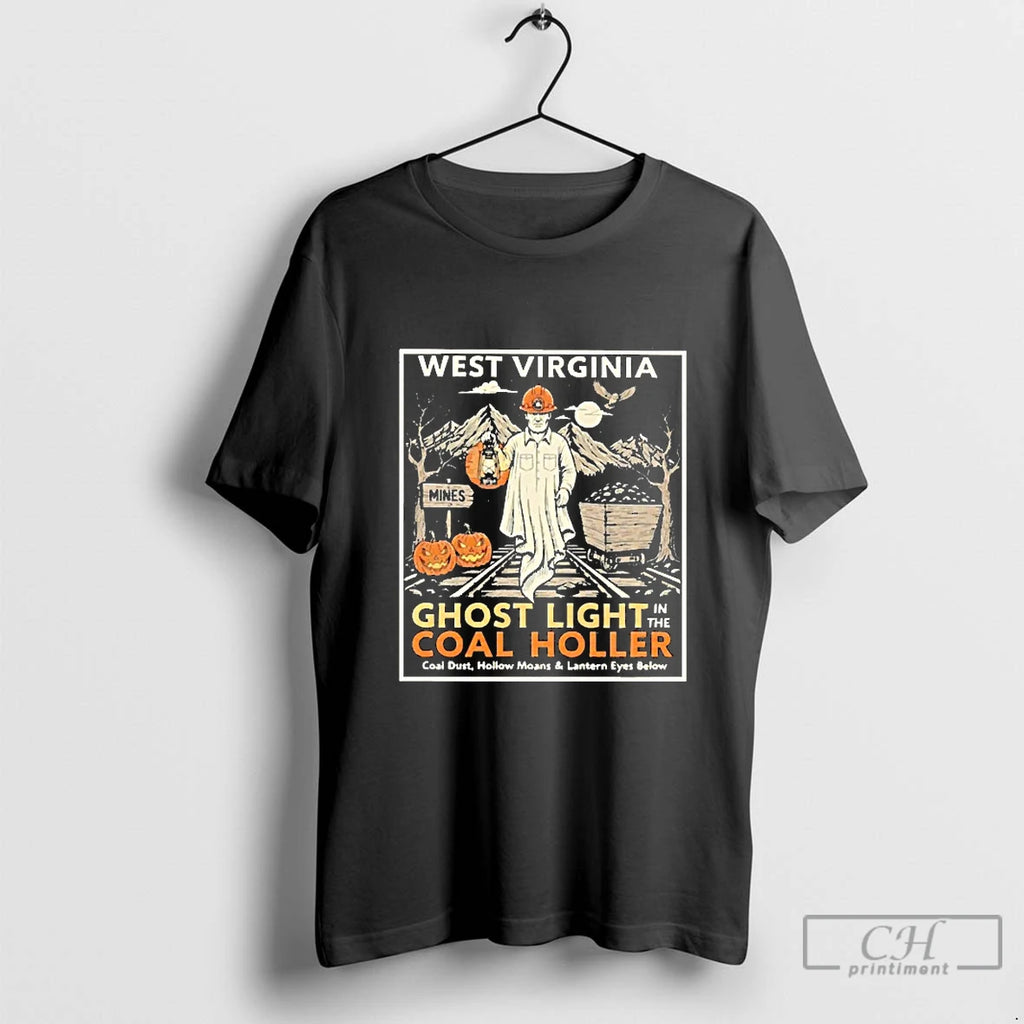 Classic West Virginia Ghost Light In The Coal Holler Hallowenn Blackshirt T Shirts