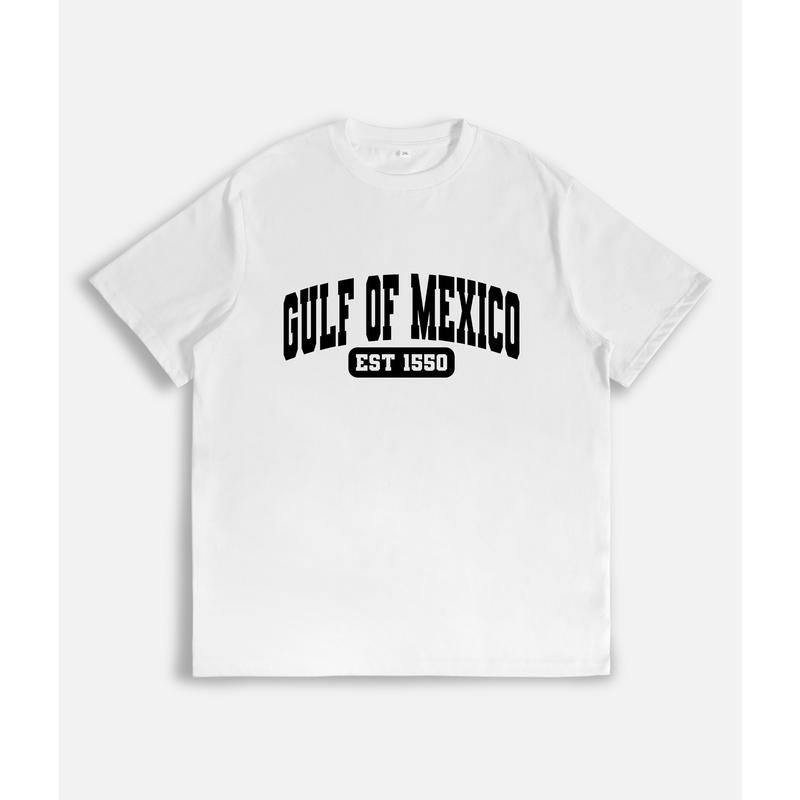 Classic and Bold T - Shirt Commemorating the Gulf of Mexico: "Gulf of Mexico Est 1550" Hoodie, Sweatshirt | UrbanDripWear.com