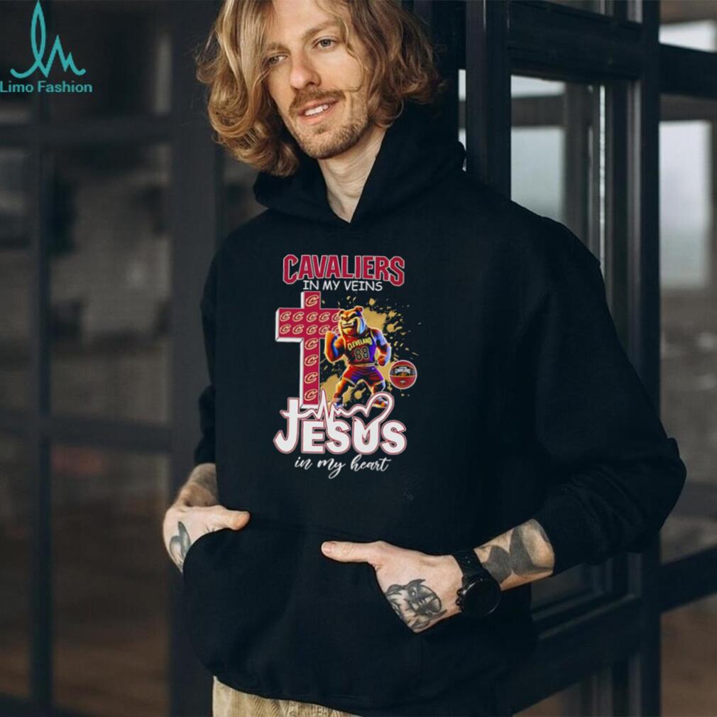 Cleveland Cavaliers Basketball Jesus in My Heart Christian NBA Fan T Shirt