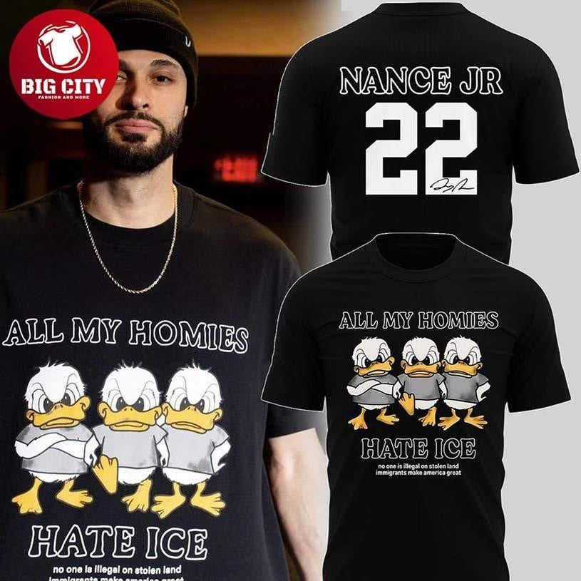 Cleveland Cavaliers Larry Nance Jr. 2026 All My Homies Hate Ice Two Sided Shirt