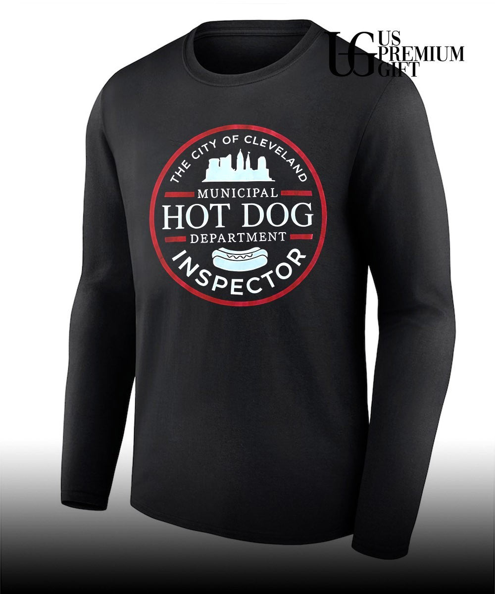 Cleveland Ohio Skyline The City of Cleveland Municipal Hot Dog Department Inspector shirt