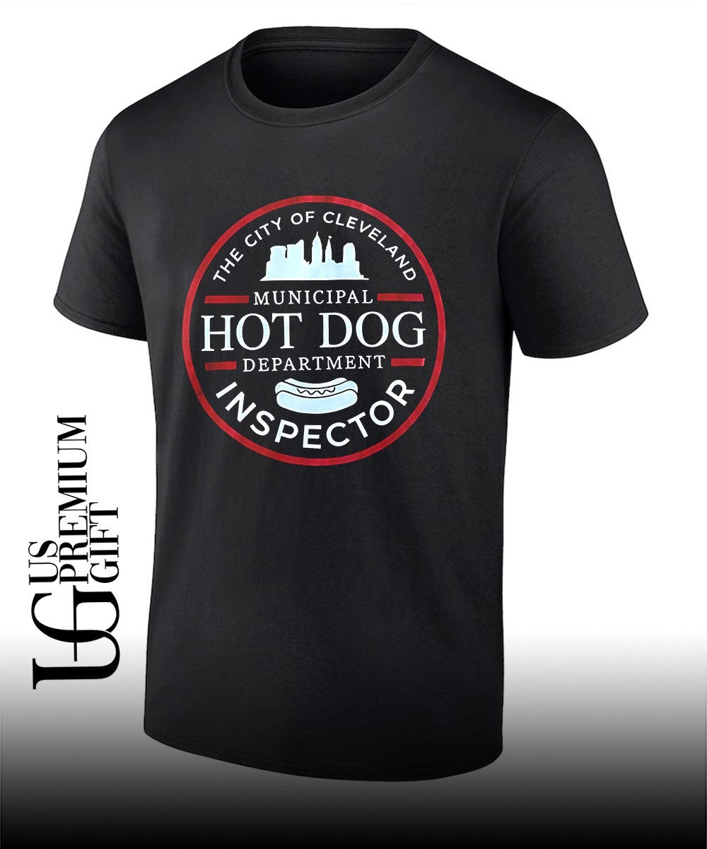 Cleveland Ohio Skyline The City of Cleveland Municipal Hot Dog Department Inspector shirt
