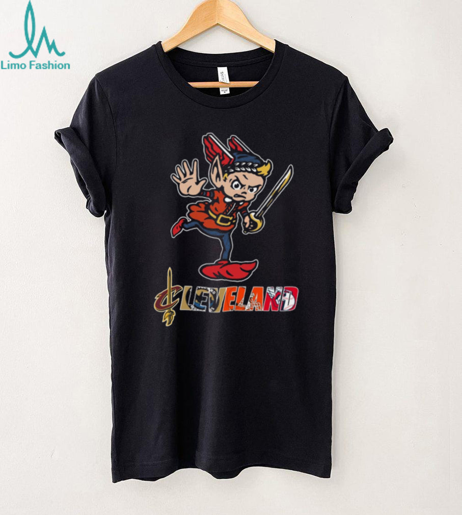Cleveland Sports Mascot “Brownie the Elf” Sword Design T Shirt