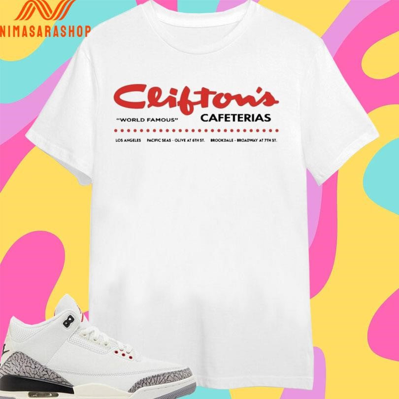 Clifton’s Cafeterias World Famous Los Angeles Pacific Seas Olive At 6th St Brookdale-broadway At 7th St Shirts