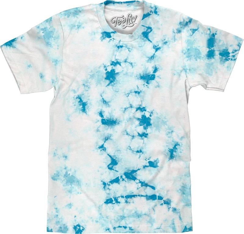 Cloud Wash T-Shirt - Blue Tie Dye Hoodie, Sweatshirt | UrbanDripWear.com