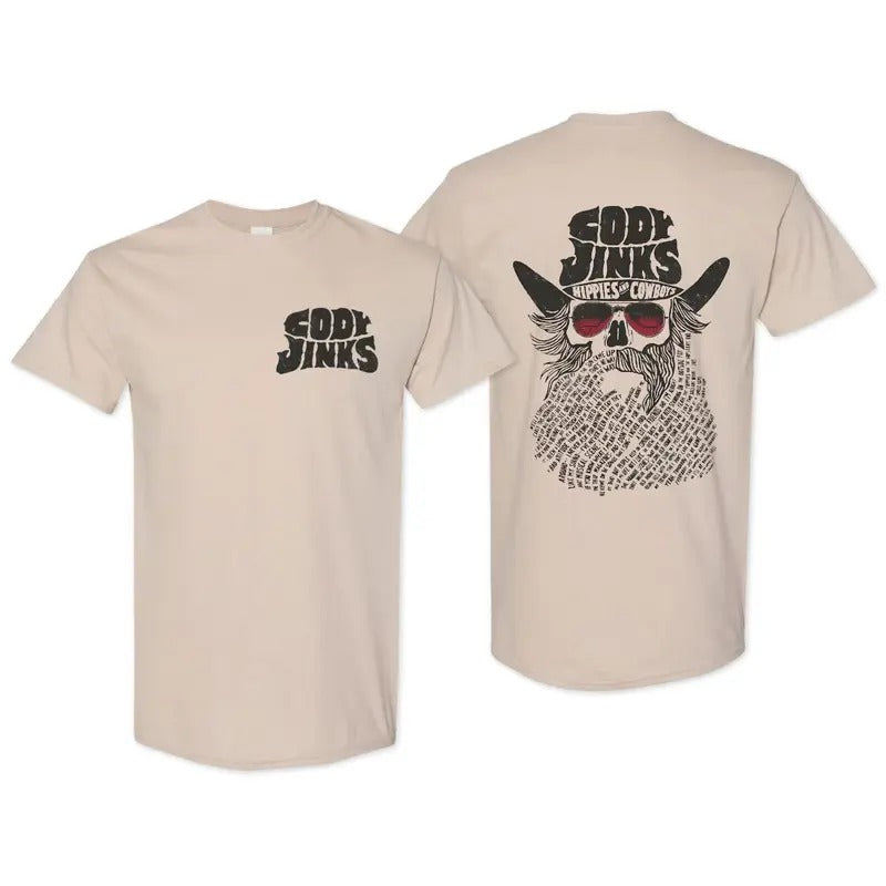 Cody Jinks Hippies And Cowboys Graphic Tee - Country Music T-shirt for Men, Classic Western Cowboy Style Cotton Shirt...