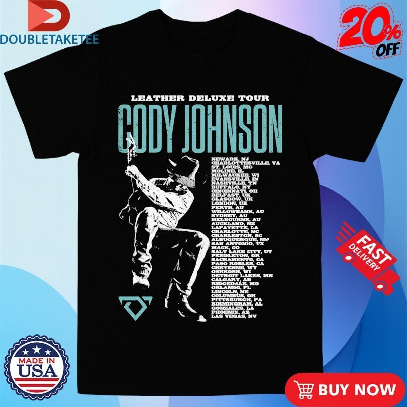 Cody Johnson Leather Deluxe Photo Tour 2025 Dates Shirts