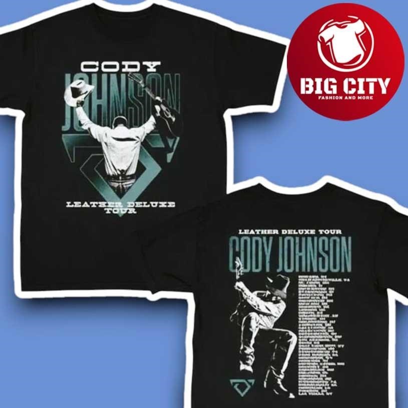 Cody Johnson Leather Deluxe Tour 2026 Dates Two Sided Shirt