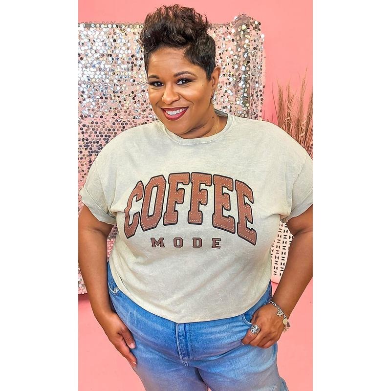 Coffee Mode Mineral Washed Taupe Graphic Shirt Hoodie, Sweatshirt | UrbanDripWear.com
