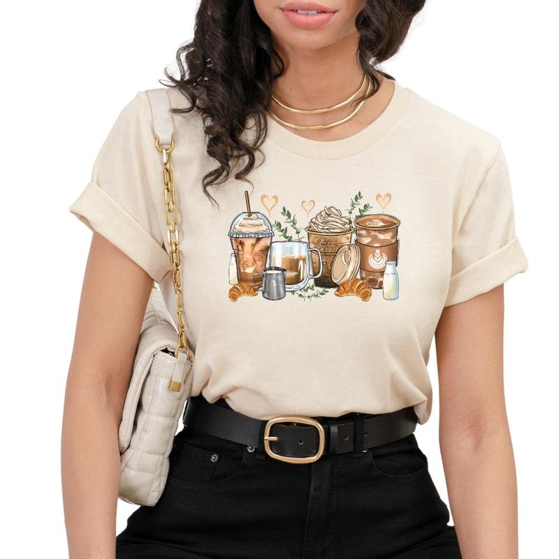 Coffee Shirt, Iced Coffee T-Shirt, Coffee Life Line Shirt, Espresso Shirt, T-Shirts for Women, Coffee Lover Shirt Full...