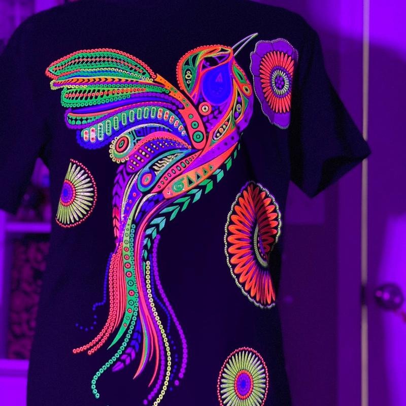 Colibri colores T-shirts Cotton Black Hoodie, Sweatshirt | UrbanDripWear.com