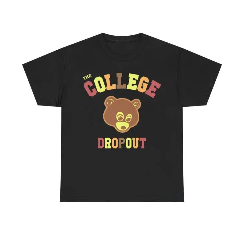"College Dropout" Inspired Graphic Tee Menswear Retro Shirt T-Shirt Top Vintage Comfy Classic Cotton Casual Hoodie,...