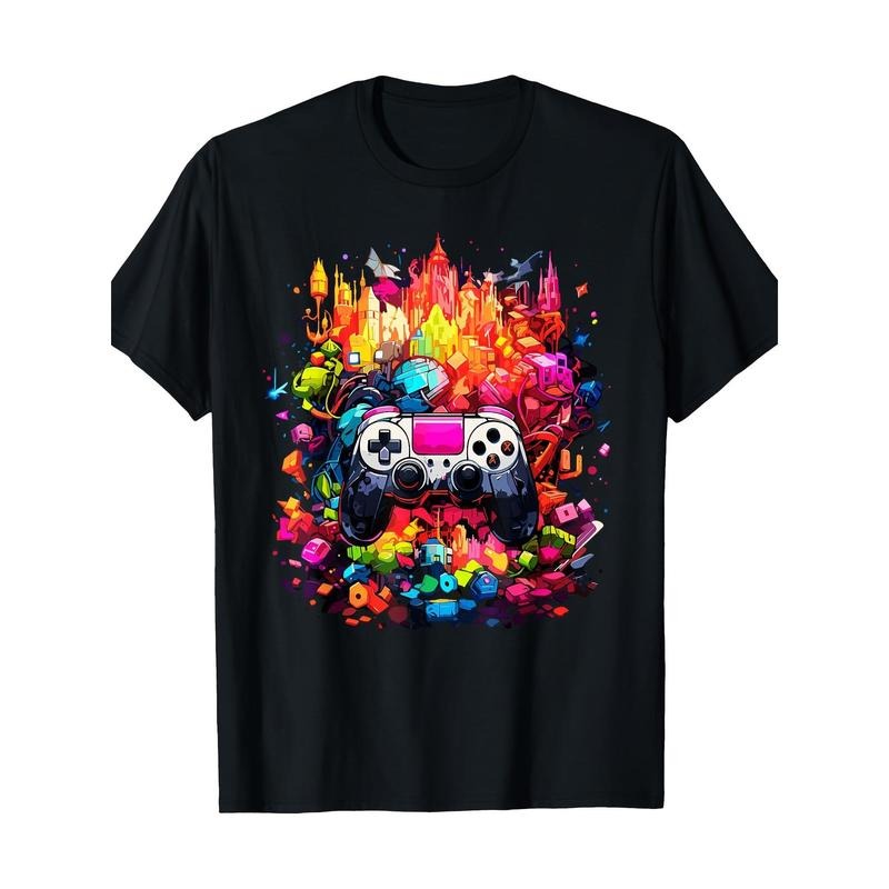 Color video game controller Tie dye Cool Player game 100% cotton T-shirt Made in USA Hoodie, Sweatshirt | UrbanDripWear.com