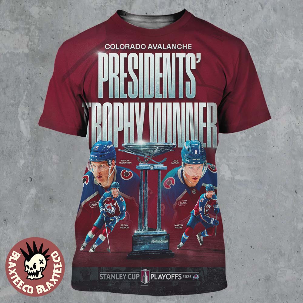 Colorado Avalanche NHL 2026 President’s Trophy Winner Stanley Cup Playoffs 2026 All Over Print Shirt