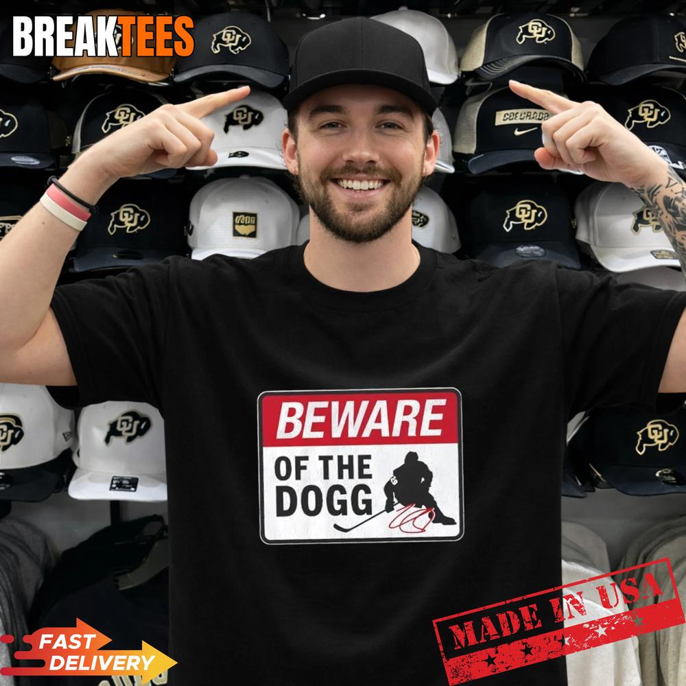 Colorado Avalanche Nathan MacKinnon Beware of Dogg Hockey Signature T-Shirt
