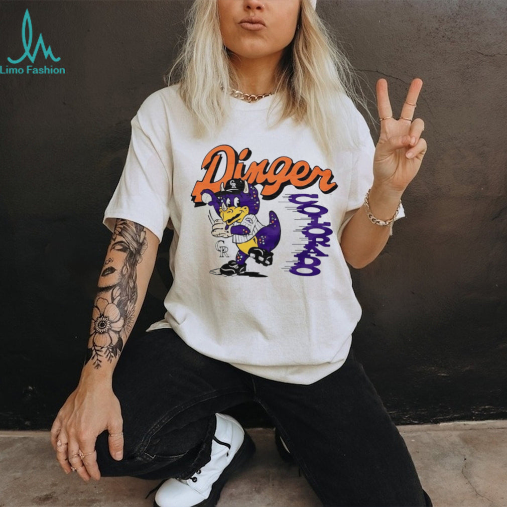 Colorado Rockies Dinger Mascot Vintage Baseball T Shirt