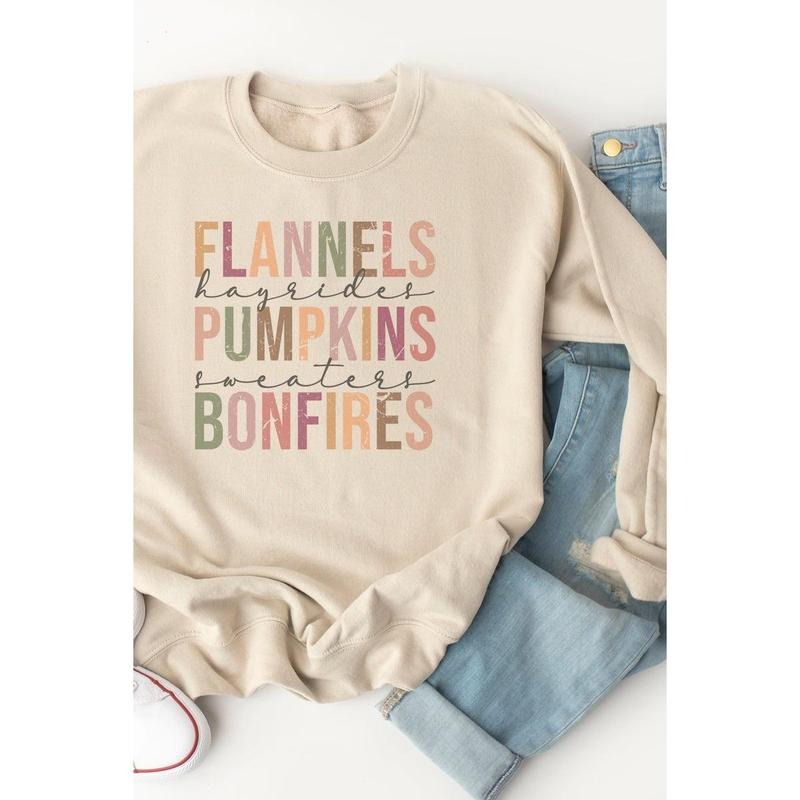 Colorblock Fall Things Ecosmart Crewneck Sweatshirt T-Shirts, Hoodie | UrbanDripWear.com