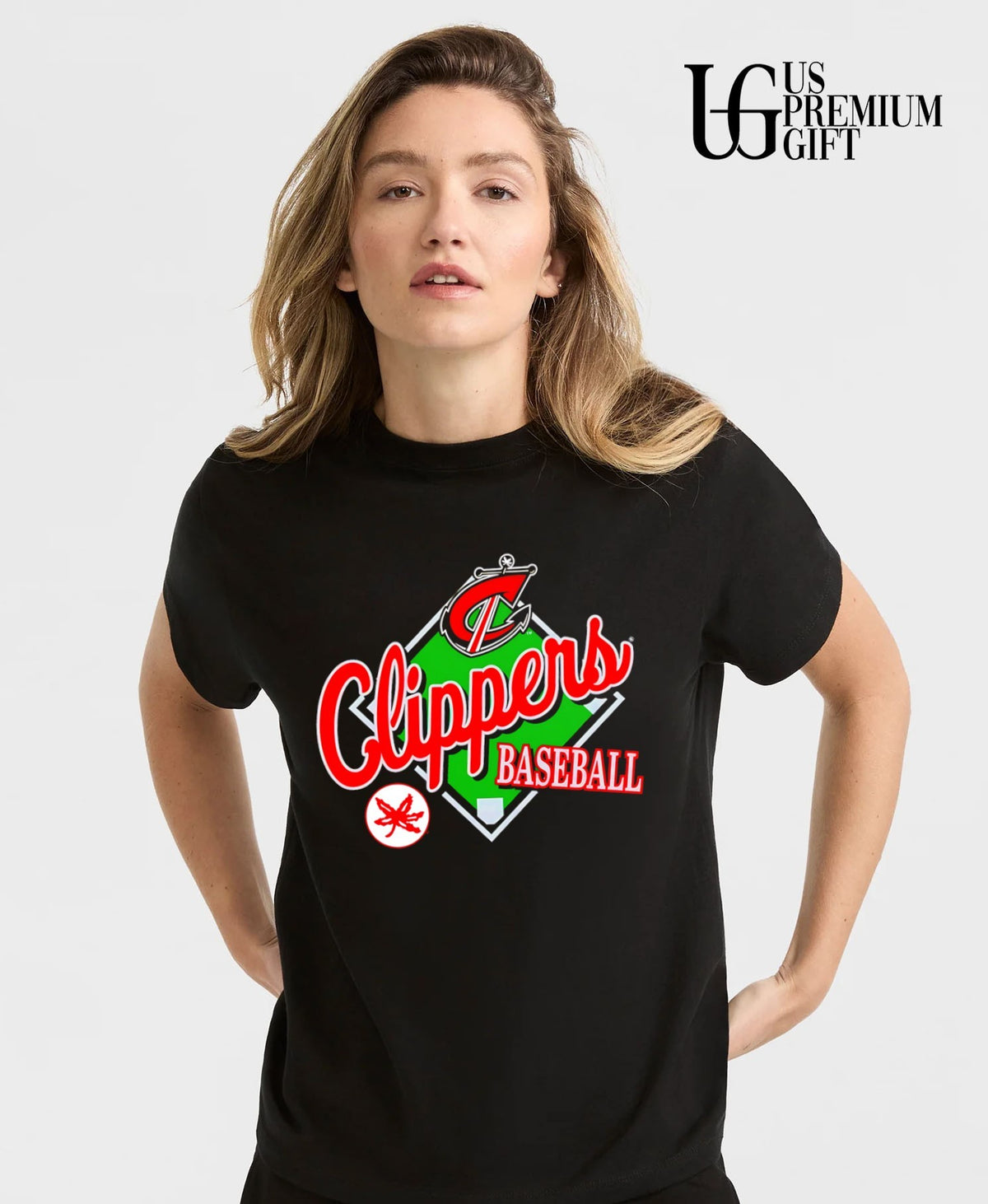 Columbus Clippers x Ohio State baseball shirt