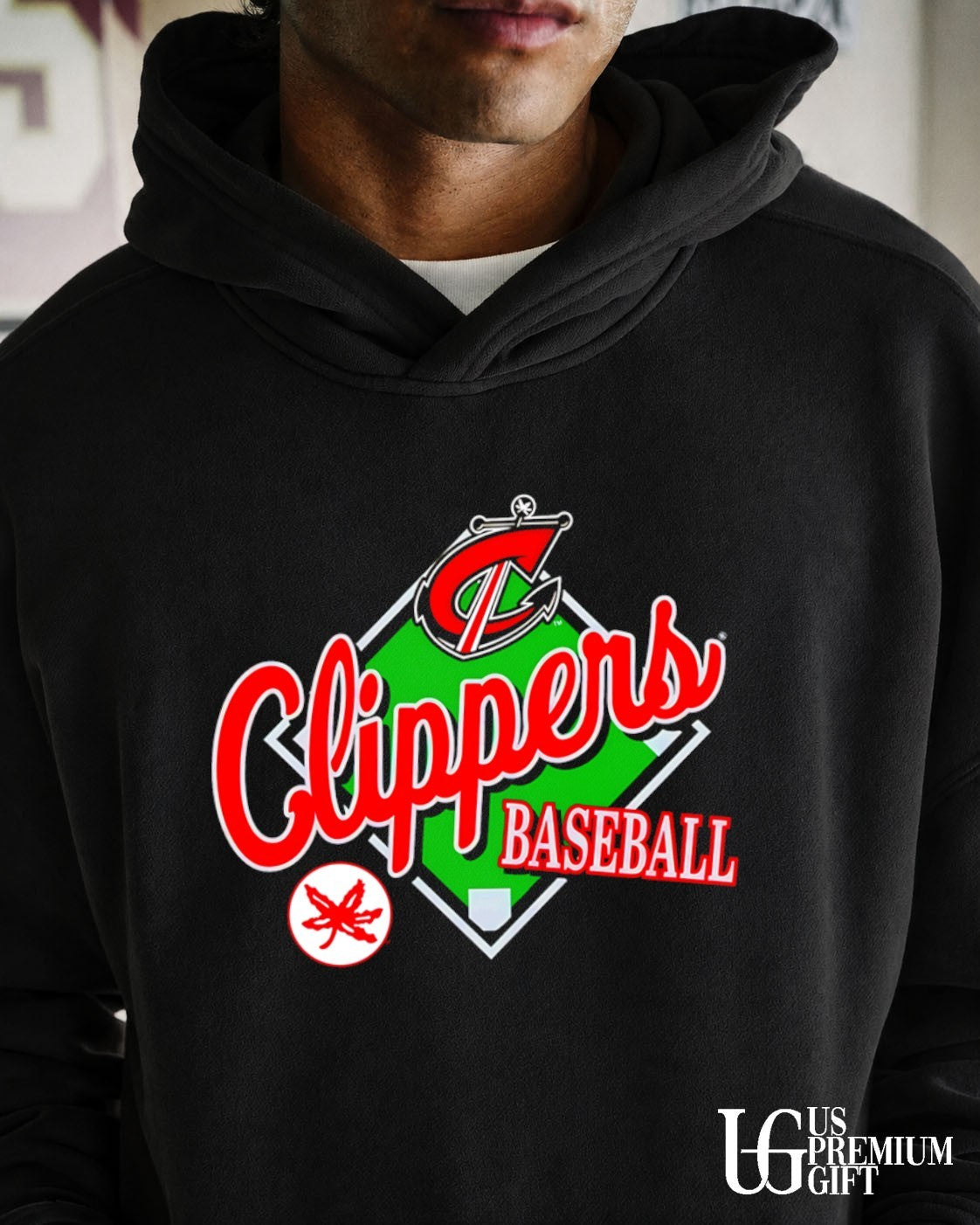 Columbus Clippers x Ohio State baseball shirt